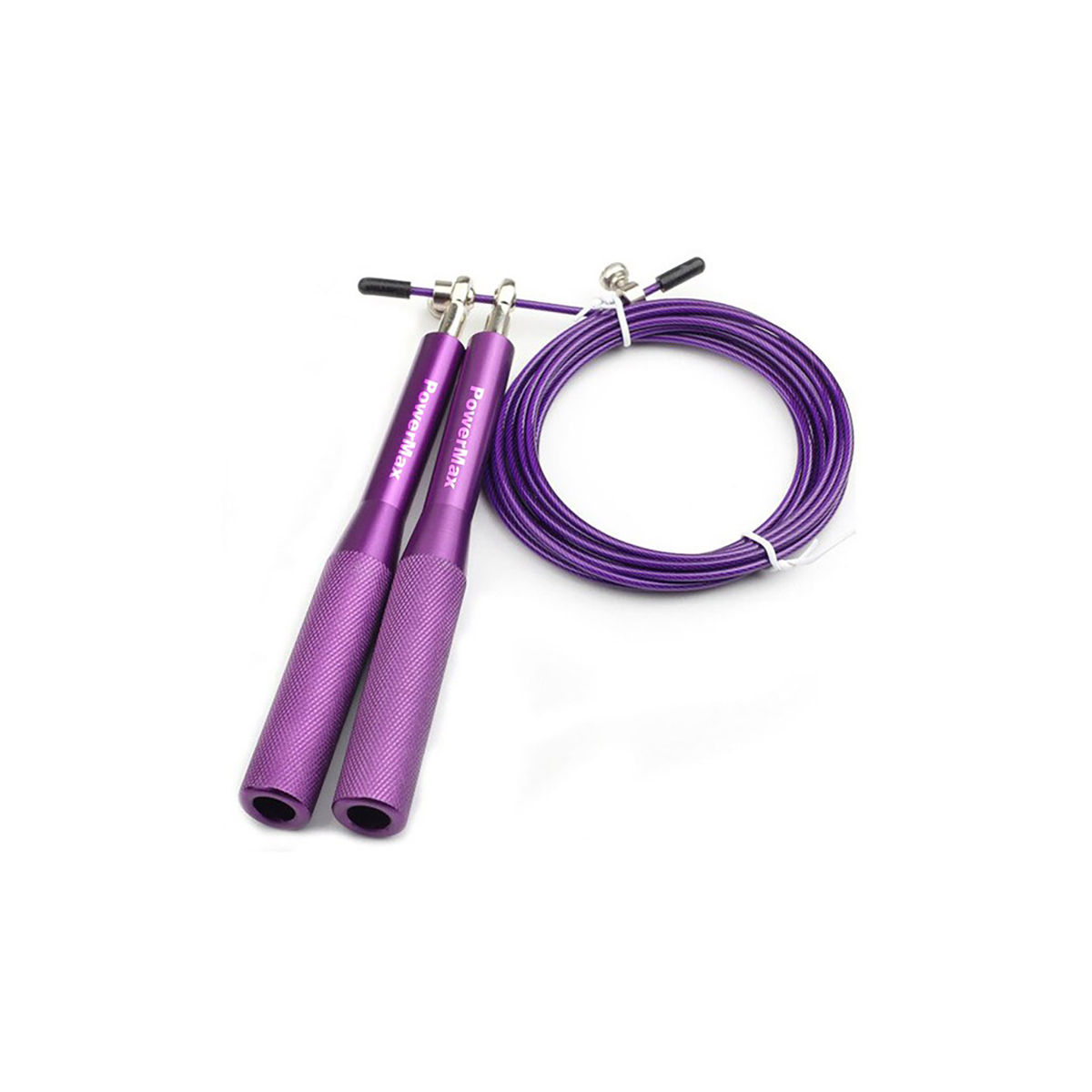 PowerMax Fitness JA-3 (Purple) Exercise Speed Jump Rope With Adjustable Cable with Anti-Slip Handle
